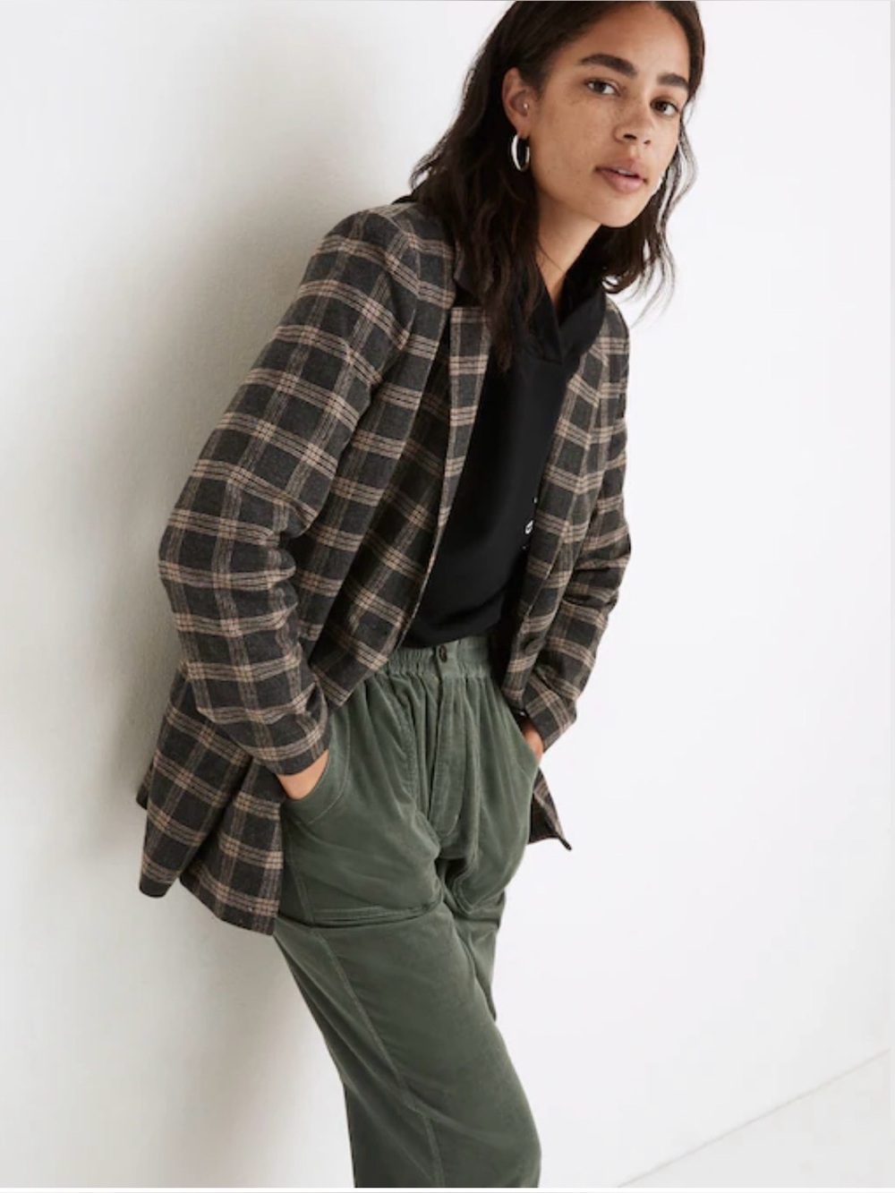 Madewell Dorset Blazer in windowpane size M - Picture 3 of 11